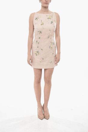 Bernadette Minidress KIMBERLY in Misto Lino con Ricami Bernadette
