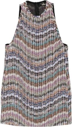 Missoni Vestido de punto con lentejuelas Chevron - Dresses - Mujer - Multicolor - S