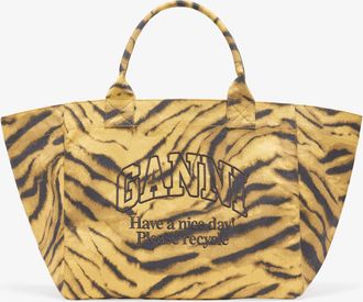 Ganni Zebra Print XXL Tote