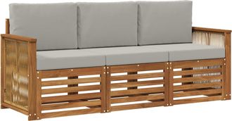 vidaXL Juegos De Sof&aacute;s 3 Uds. Madera De Acacia S&oacute;lida Vidaxl