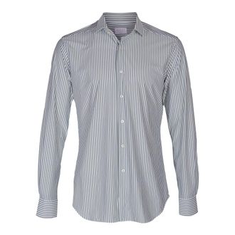 Xacus Op Maat Gemaakt Klassiek Jersey Overhemd Gemaakt in Itali&euml; - Heren - Casual Overhemden - Groen - 2XL - Leer - Overhemden