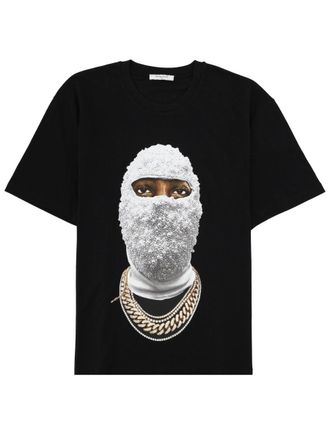 Ih Nom Uh Nit Black Balaclava Cotton Graphic T-Shirt