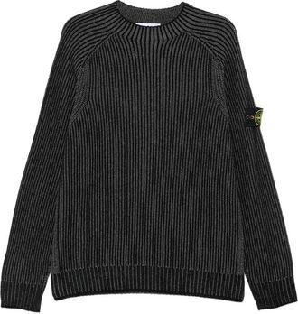 Stone Island Ribbed-knit Logo-patch Sweater