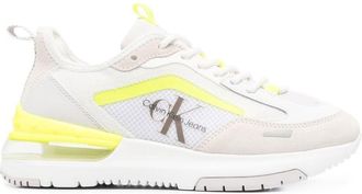 Calvin Klein Jeans logo-print panelled sneakers - women - Leather - 37 - White