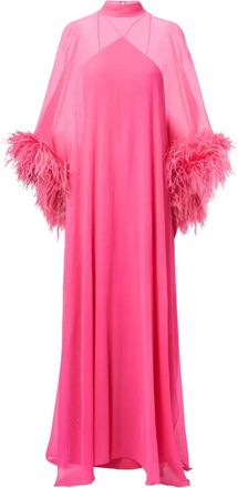 Taller Marmo Tuniek met veren - Roze