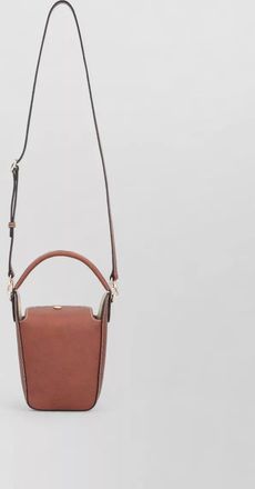 Longchamp leather bucket popcorn style bag