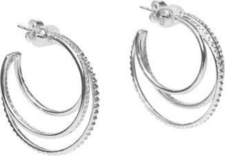 Native Gem Triple Threat Hoop Earrings in Silver at Nordstrom