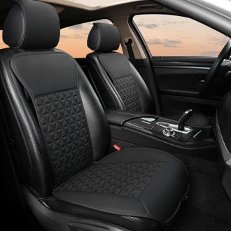 OEM Par De Fundas De Lujo Para Asientos Delanteros De Coche De Piel Sint&eacute;tica, Compatibles Con El 95 % De Los Veh&iacute;culos (sed&aacute;n, Todoterreno, Camioneta, Fu