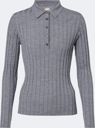 Jardin Des Orangers Jersey polo acanalado de lana virgen