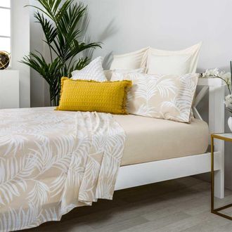 COTTON ARTEAN Juego de sábanas 100% algodón orgánico beige 240x260 Cama 150