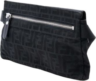 Fendi Pre-owned Vintage Belt Bag - Dames - Vintage Heuptassen - Zwart - ONE Size - Leer - Vintage