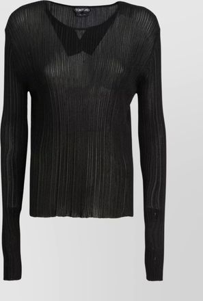 Tom Ford shiny ribbed knit top