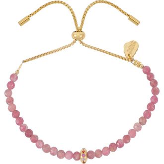 Estella Bartlett Amelia Pink Tourmaline Slide Bracelet in Gold at Nordstrom