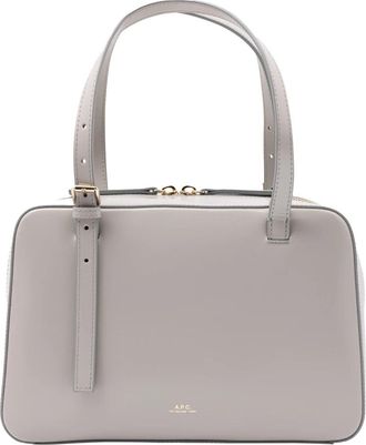 A.P.C. Virginie Box Bag - Dames - Handtassen - Grijs - ONE Size - Katoen - Tassen