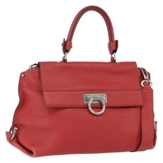 Ferragamo Pre-owned Handbags, female, Red, Size: ONE SIZE Pre-owned Handbag