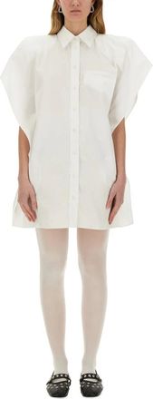 Stella McCartney Poplin Blousejurk - Dames - Shirt Kleedjes - Wit - S - Katoen - Kleedjes