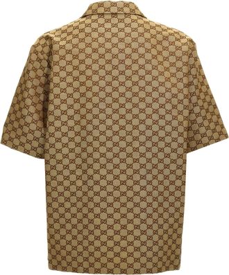 Gucci Mens Beige Linen Blouse