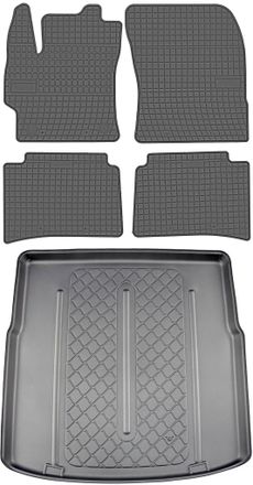 OEM Toyota Corolla Xii E210 Kombi Desde Marzo De 2019. Juego: Alfombrillas De Goma Para Coche + Alfombrilla Para Maletero