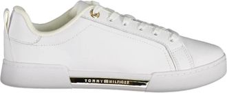 Tommy Hilfiger Witte Dames Sportschoenen - Dames - Sneakers - Wit - 36 EU - Leer - Schoenen