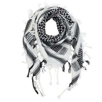 Freak Scene Kufiya Desert - white - black - 40x40 inch - Shemagh - Arafat scarf Palestinian PLO Pali-scarf - 100% cotton
