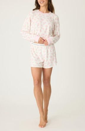 PJ Salvage Print Waffle Knit Short Pajamas in Ivory at Nordstrom, Size X-Large