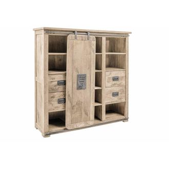 Massivmoebel24 Railway 362 Credenza in legno di mango - laccato / sbiancato 142x45x147