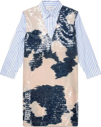 Munthe Sequin Shirt Dress - Dames - Shirt Kleedjes - Veelkleurig - S - Katoen - Kleedjes