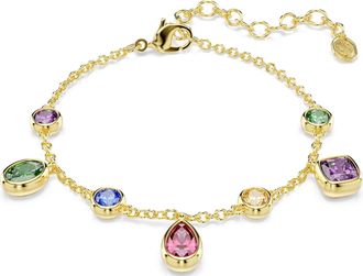 Swarovski Imber Mixed Cuts, Multicolored, 18K Gold Finish Bracelet
