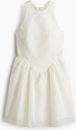 H&M Besticktes Neckholderkleid - Beige