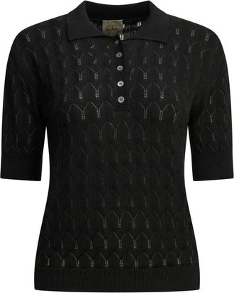 Rakk&igrave; California Knit Polo - Knitwear - Mujer - Negro - M