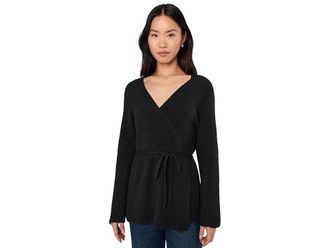 Eileen Fisher Peruvian Cotton Cloud V-Neck Cardigan Womens Sweater Black : XS, Nylon/Cotton
