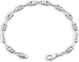 Pompeii3 Mens 14k Gold (17gram) or Platinum (31gram) 4.5mm Link Bracelet 8.5