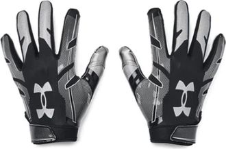 Under Armour F8 Football Gloves Black Metallic Silver 1368851-001