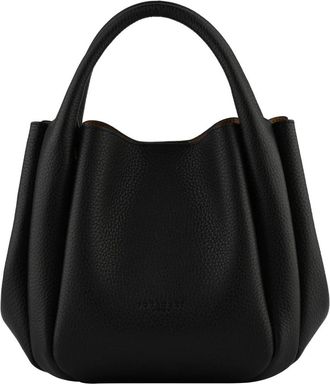 Pourchet Citrouille Medium - Dames - Handtassen - Zwart - ONE Size - Leer - Tassen