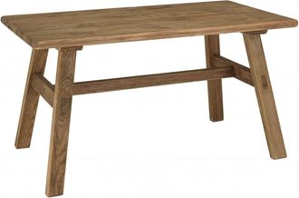 Macabane Mesa de comedor de madera de pino reciclada 140x75 cm