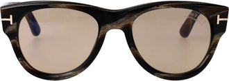 Tom Ford Burton-02 Zonnebril - unisex - Zonnebrillen - Bruin - 52 MM - Accessoires