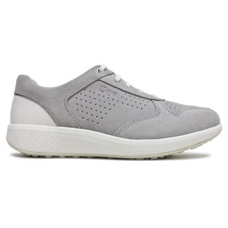 Joya Britt Leather Womens Running Trainers - Light Grey - Size:UK 6.5