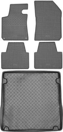 OEM Peugeot 308 Ii Estate (sw) De 2013 A 2021 Set - Alfombrillas De Goma Para Coche + Alfombrilla Para Maletero