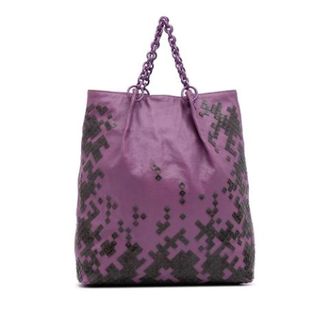 Bottega Veneta Pre-owned Tote Bags, female, Purple, Size: ONE SIZE Pre-owned Tote Bag