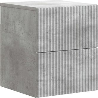 vidaXL Mesita De Noche De Pared Gris Hormig&oacute;n 33 X 34,5 X 40 Cm Vidaxl