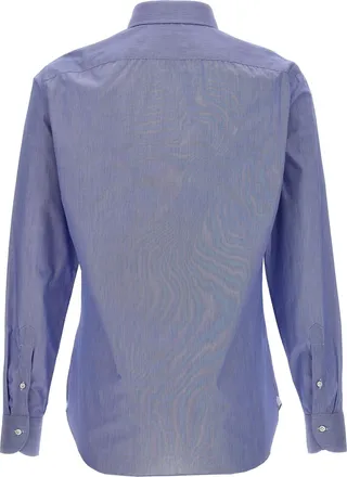 Borriello Cotton Oxford Shirt - Periwinkle