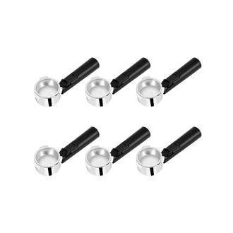 OEM 6 Soportes De Filtro De Caf&eacute; Sin Fondo De Acero Inoxidable De 51 Mm Para Accesorios De Cafeteras Profesionales