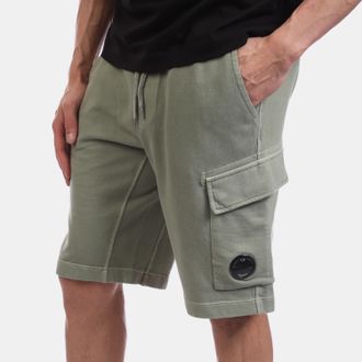 C.P. Company Mens C.P. Company Diagonal Track Shorts in olive