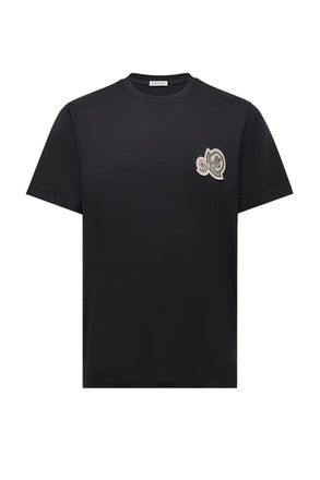 Moncler DOUBLE LOGO T SHIRT Size: XXL, colour: BLACK