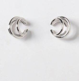Panconesi Ear cuff Orbit Helix in ottone cromato per lobi non forati