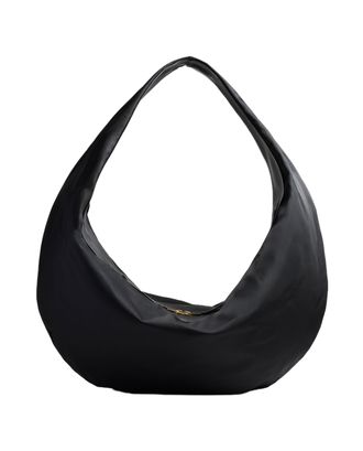 Khaite Crescent-Shaped Hobo Bag With Zip Closure And Gold Accents