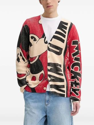 Desigual Cardigan Mickey Mouse a coste - Rosso