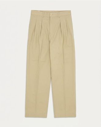Fortela Newyork Pleated Cotton Trousers in Camel at Nordstrom, Size 35 Eu