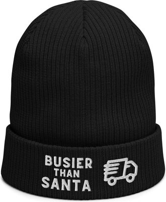 Generic Delivery Driver/Postman Gift - Funny Embroidered Beanie Hat - a Great Birthday Gift for a Delivery Driver Black