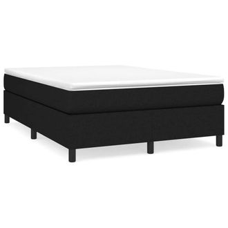 Berkfield Home Box Spring Bed Frame Black 135x190 cm Double Fabric
